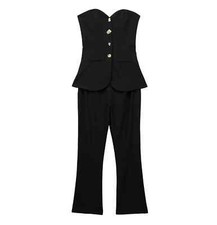 Elegant black gold buttons - black,