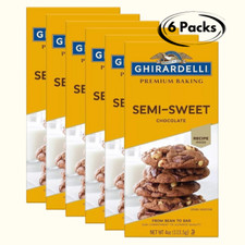 Ghirardelli Tavoletta da Forno al Cioccolato, Cioccolato Semidolce, Barrette da 4 once - CONFEZIONE DA 6