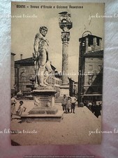 cartolina UDINE STATUA ERCOLE COLONNA VENEZIANA animata antica 1900