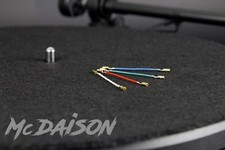 McDAISON - 4 CAVI HI-FI segnale DORATI x testina puntina giradischi shell