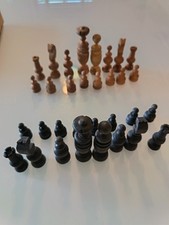 Set di scacchi in legno vecchio Set di scacchi in legno Italiani.