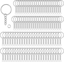 100 Pezzi 25 Mm Anelli Portachiavi Anello Ganci Portachiavi Anellini Acciaio Ino