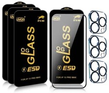 3x VITRE Protège VERRE 0,4mm ÉCRAN +CAMÉRA iPhone 17 16 15 14 13 12 11 SEPRO MAX