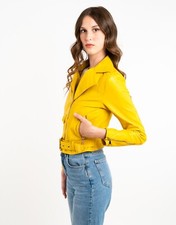 CHIODO GIUBBINO GIUBBOTTO IN DI PELLE DONNA DISPONIBILE Tg. E COLORI DA 38 A 50