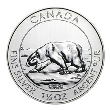 2013 $8 Canadian Silver 1.5