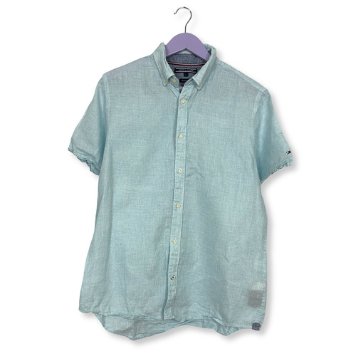 Camicia tommy hilfiger azzurra - hilfiger,