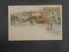 CARTOLINA UNGHERIA BUDAPEST MUSEE NATIONAL ricordo souvenir DEL 1896 SUBALPINA