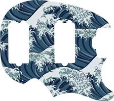 WD Battipenna Personalizzato per Music Man Classic Sabre #GT02 Tatuaggio Onda Giapponese Gr...