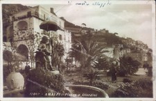 n699 cartolina amalfi piazza e