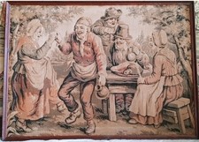 Arazzo ANTICO 800 CORNICE LANA LINO Compania Allegra Ballo gobelin quadro
