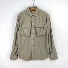 Barbour Steve McQueen Over Camicia Uomo Media Verde Cachi Safari Chore Utility