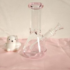 6" Pink Glass Bong CUTE