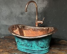 Lavandino bagno in rame stile