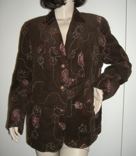 GIACCA DONNA VELLUTO MILLERIGHE RICAMI TAGLIA 48 TAGLIE FORTI LEGGI LE MISURE