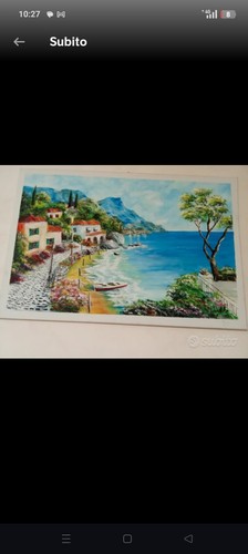 Quadro moderno dipinto mano - quadro,