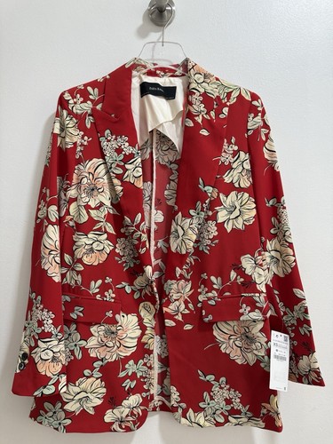 Zara rosso floreale giacca - zara,