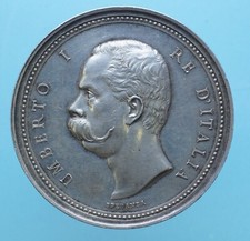 UMBERTO I MEDAGLIA PREMIO MERITI AGRARI 1878 COLLEZIONE NUMISMATICA ARGENTO