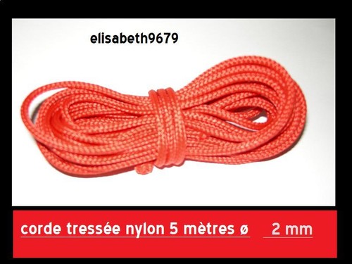 Corda nylon rosso - Ø2, mm