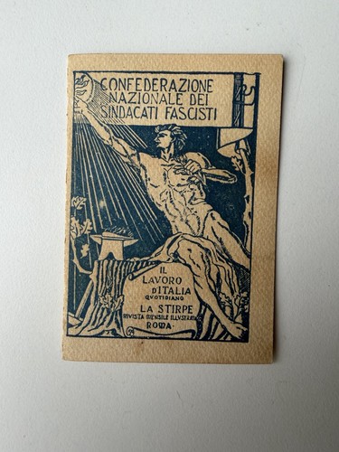 1927 tessera iscrizione unione - tessera,