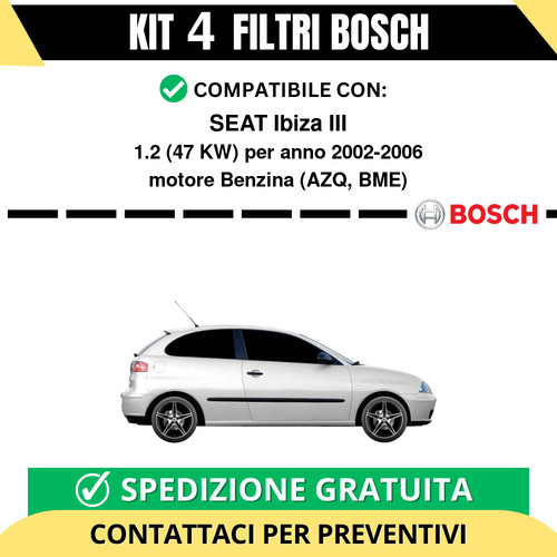 Kit bosch filtri tagliando - kit,
