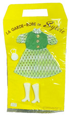 Sylvie Wardrobe Outfit Furga Alta Moda Bambola Vestito Verde Nuovo Vecchio Stock Francese