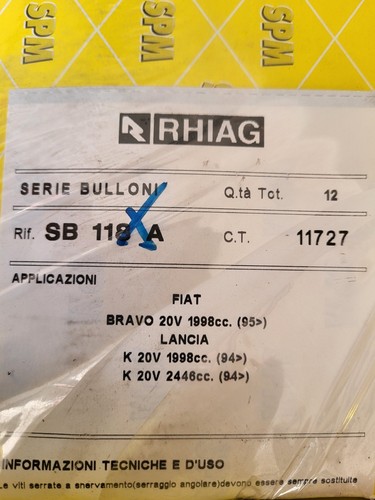 Bulloni testata rhiag - bulloni, sb118a