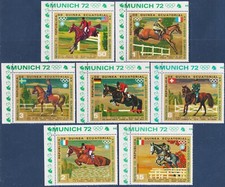 Guinea Equatoriale 1972 Giochi Olimpici Cavalli Salto Equitazione Sport Giochi MNH