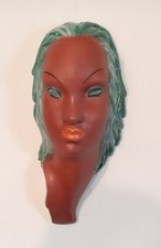 TESTA DA MURO DECO' IVOS PACETTI FIAMMA ALBISOLA ITALY POTTERY MGA DIULGHEROFF