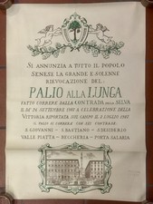 Manifesto Siena Palio alla