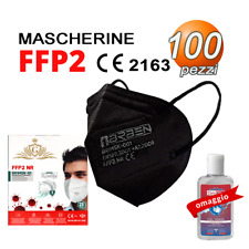 100 pezzi Mascherine Protettiva FFP2 CERTIFICATE CE Nero 5 strati BRBEN no CINA