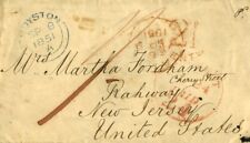 MTM177 - 1851 LETTERA TRANSATLANTICA PAGATA UK TO USA piroscafo Washington Ocean Line