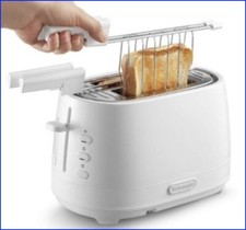 Toaster with tongs white