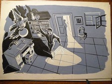 TAVOLA ORIGINALE ACQUARELLO FIRMATA BASILE UNICO BOZZETTO DISEGNO QUADRO