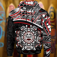 Haida Art Sun And Wolf