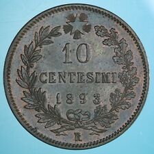 UMBERTO I 10 CENTESIMI 1893 ROMA RAME COIN FDC R MONETE DA COLLEZIONE
