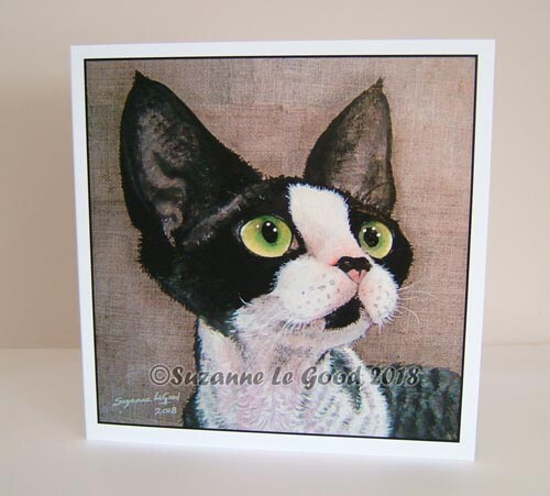 Devon rex cat art painting - devon,