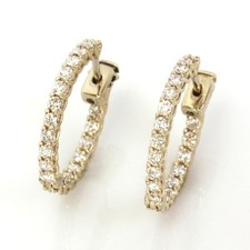 Orecchini a cerchio Moissanite