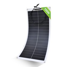 ECO WORTHY Pannello Solare Flessibile 100W 12V Monocristallino fotovoltaico per