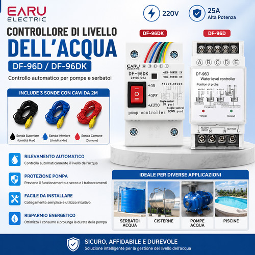 Interruttore livello acqua 25a - interruttore,