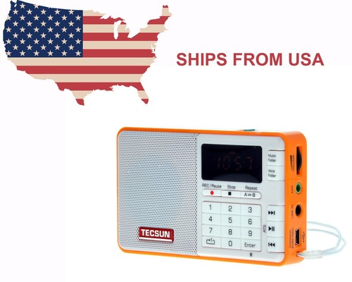 Tecsun radio fm - tecsun, (arancione)