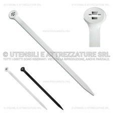 R&G FASCETTE 2-LOCK DOPPIO DENTE per CABLAGGIO FISSAGGIO FILI CAVI CONFEZIONE 10