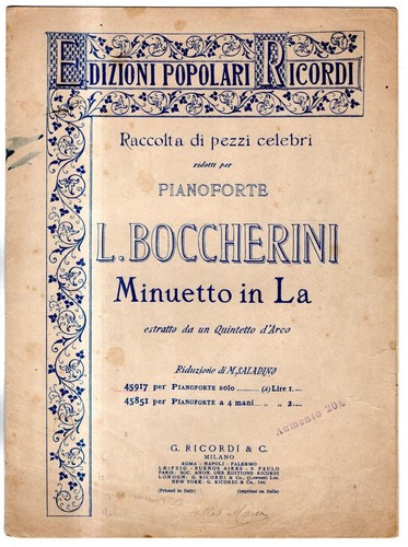 Minuetto estratto da - estratto,