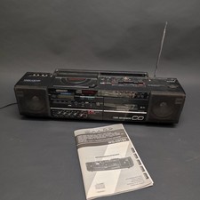 Sharp WQ-CD15H boombox vintage con doppia piastra e lettore CD + manuale