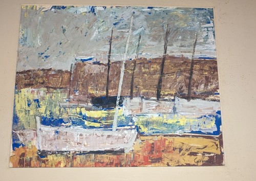 Tableau rare huile - huile, sur