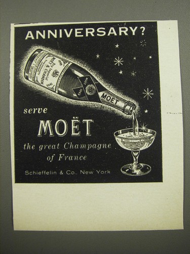 1955 moet champagne - moet, ad