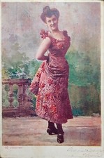 cartolina postale inizio 1900 "dama in costume da ballo"