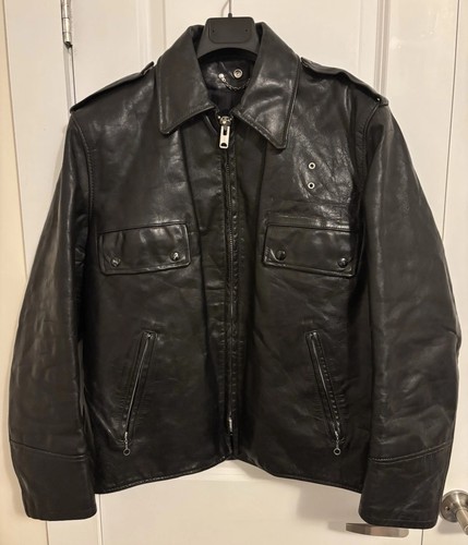 Giacca pelle polizia vintage