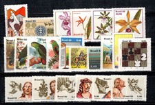 Brasile 1980 Nuovo ** 100% orchidea, uccelli, arte, papagalli