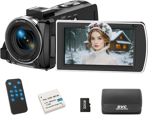 Videocamera 64mp camcorder - 4k,
