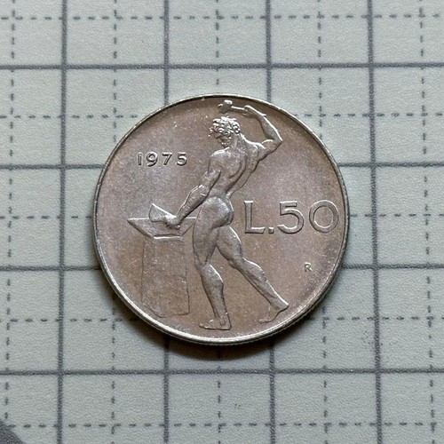 Moneta italia lire - 50, 1975